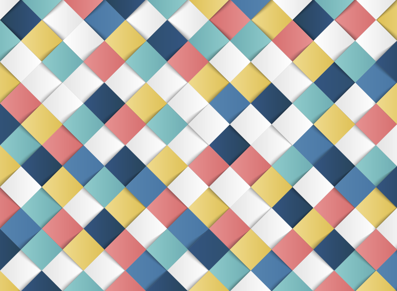 Wonderful 3D squares mosaic vinyl rug - TenStickers