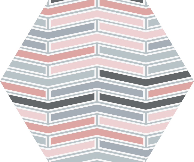 Amazing hexagonal nordic style vinyl rug - TenStickers