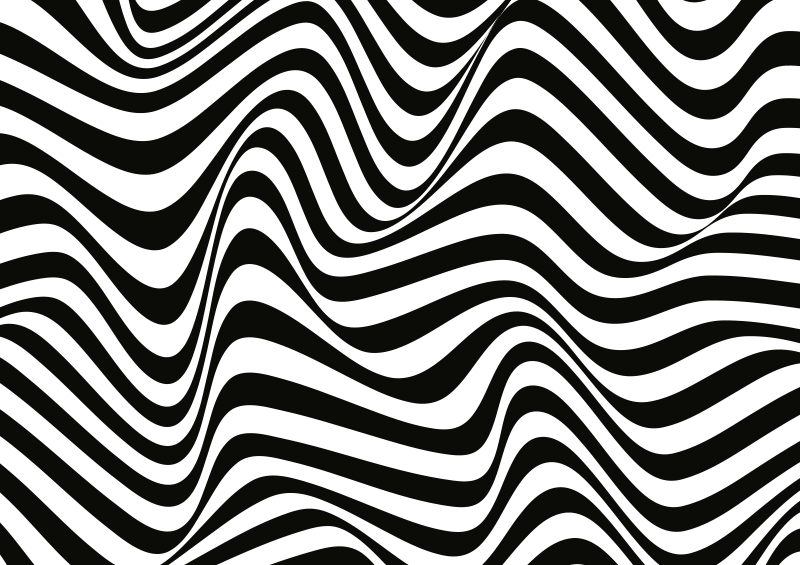 Wavy Contrast Pattern stripes vinyl rug - TenStickers