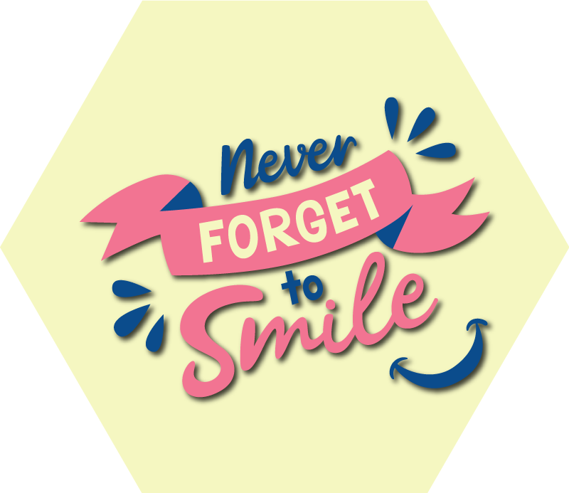 Never Forget Smile custom vinyl rug - TenStickers
