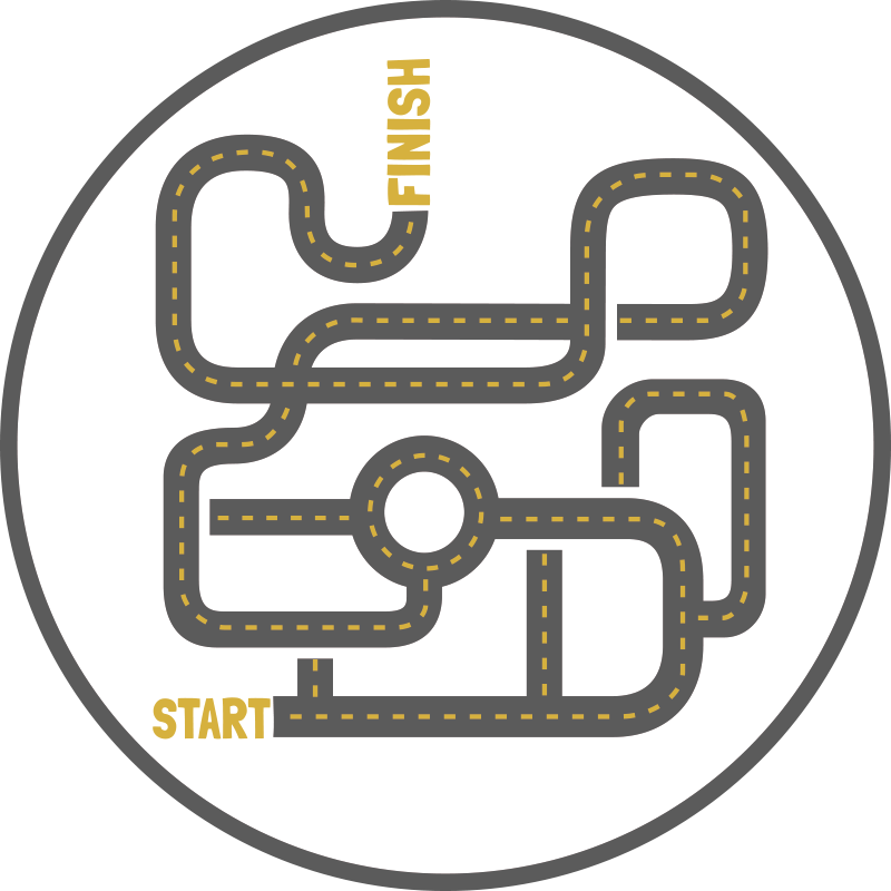 Roadway Adventure gaming vinyl rug - TenStickers