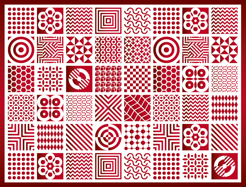 Geometric patchwork geometric vinyl rug - TenStickers