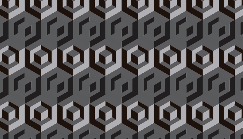 Geometric vinyl rug for stylish kitchen flooring - TenStickers