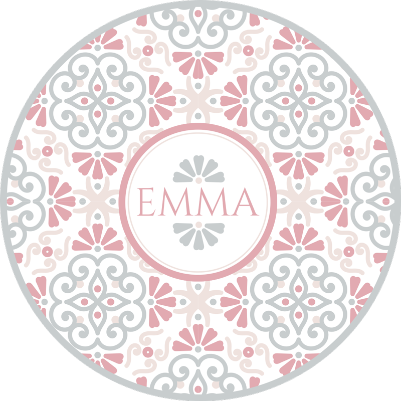 Custom vinyl rug personalized mandala design - TenStickers