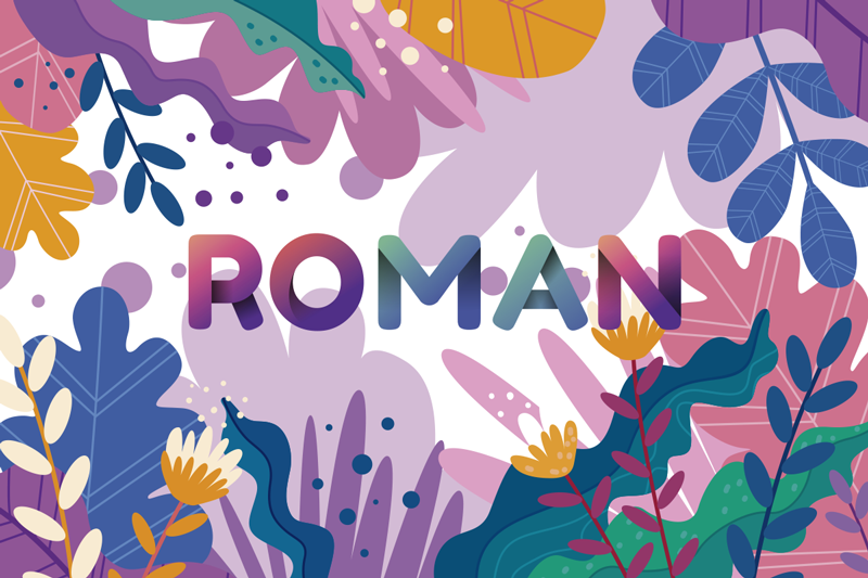 Personalized Botanical custom vinyl rug - TenStickers