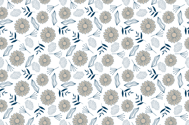 Wonderful beige daisy vinyl bedroom rug - TenStickers