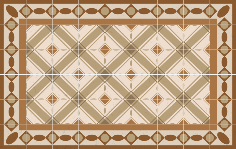 Portuguese tiles vinyl living room rug - TenStickers
