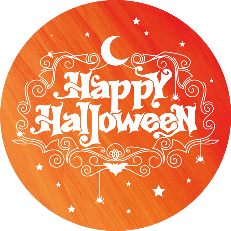 Halloween vinyl rug halloween celebration round - TenStickers