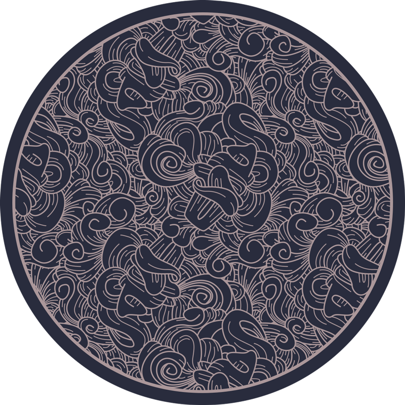 Mandala swirl motif mandala vinyl rug - TenStickers