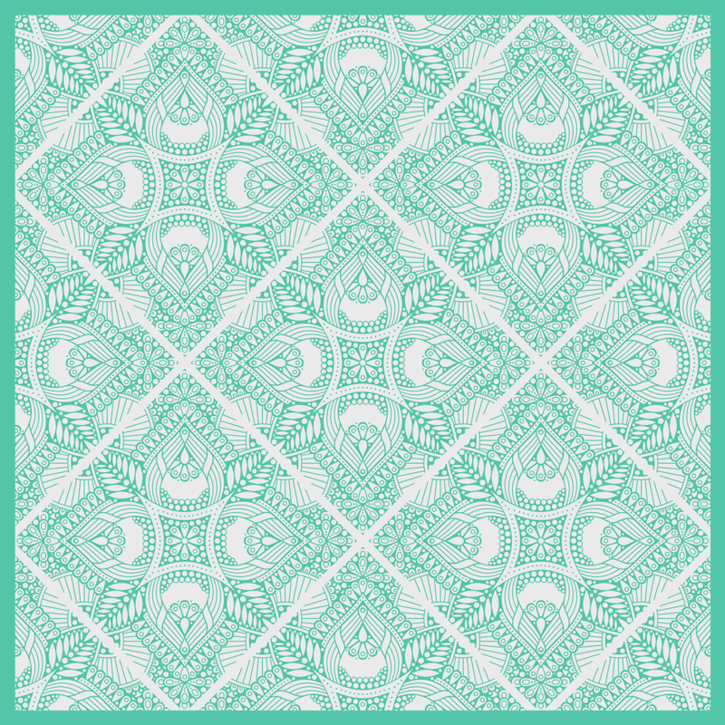 Geometric vinyl rug with geometric pattern overlay - TenStickers