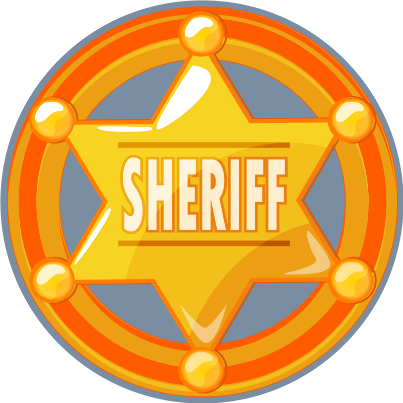 Sheriff Badge gaming vinyl rug - TenStickers