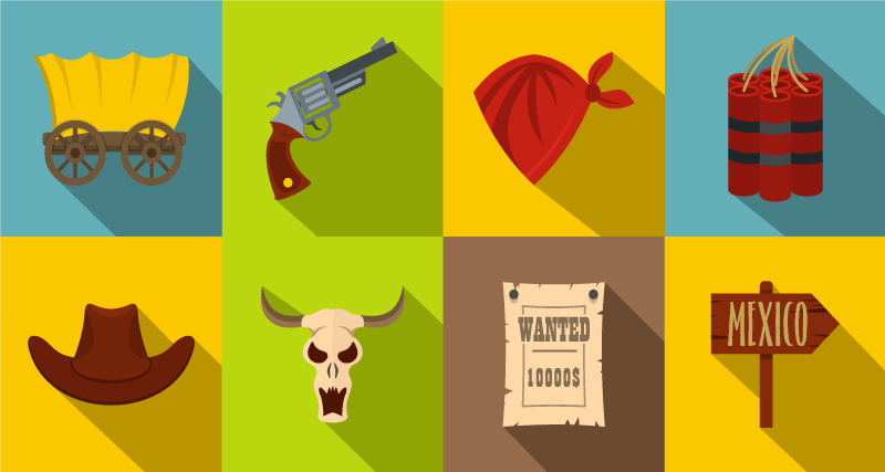 Western Adventure gaming vinyl rug - TenStickers