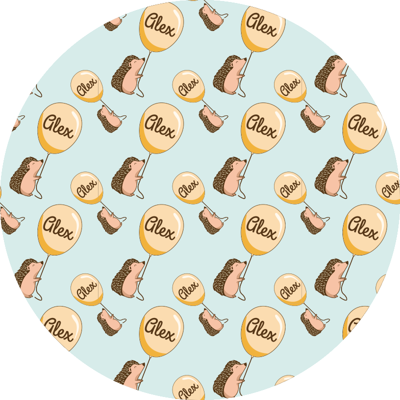 Customized Hedgehog custom vinyl rug - TenStickers