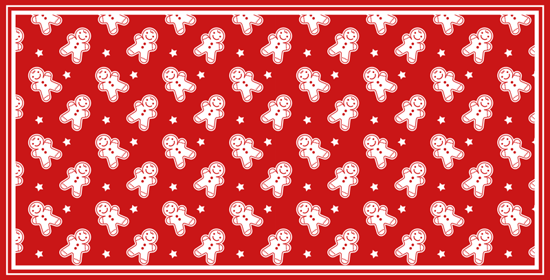 Christmas Cookies vinyl living room rug - TenStickers