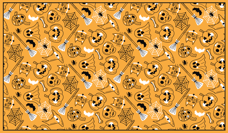 Spooky halloween halloween vinyl rug - TenStickers