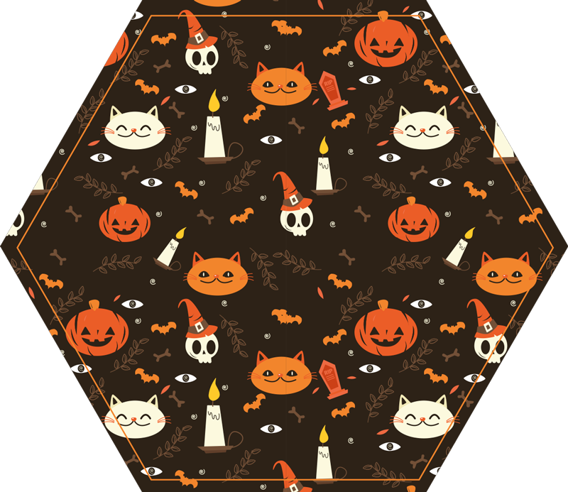 Halloween vinyl rug with festive halloween design - TenStickers