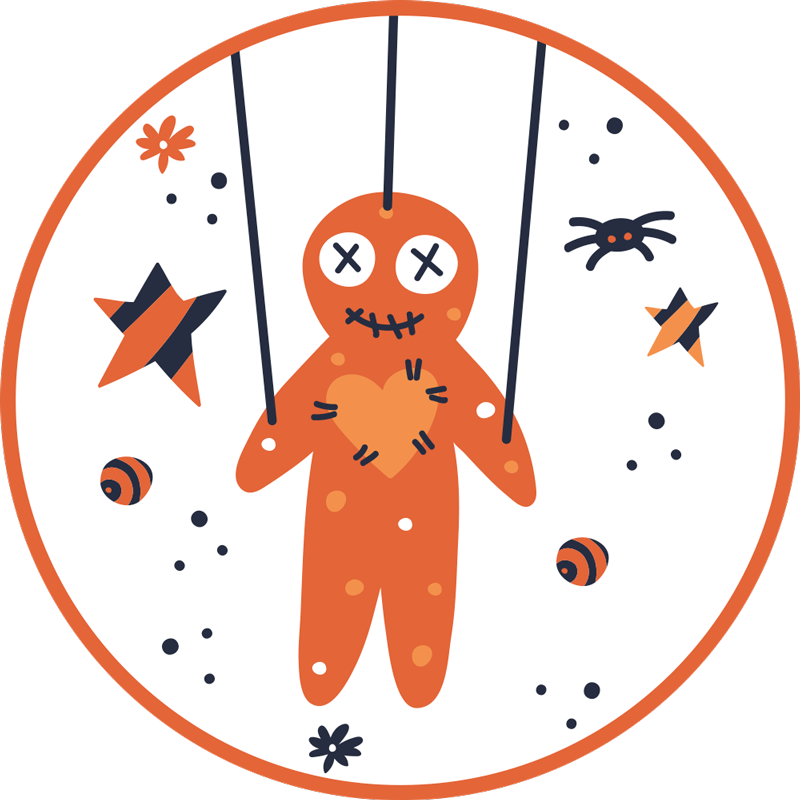 Halloween vinyl rug halloween gingerbread design - TenStickers