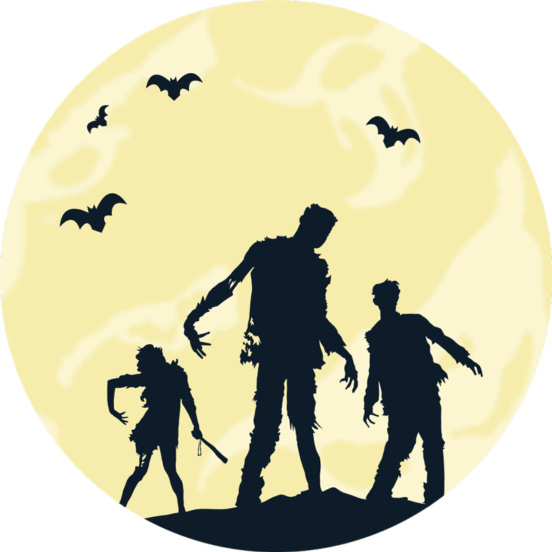 Halloween vinyl rug halloween silhouettes - TenStickers