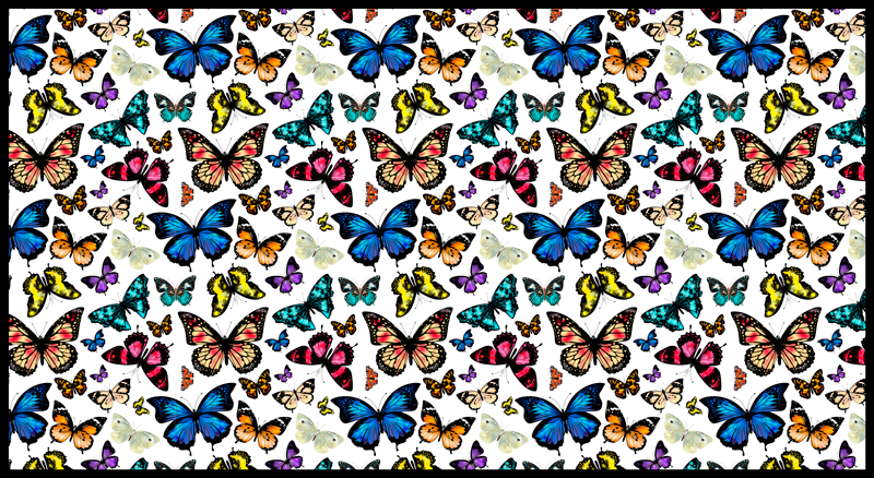 Butterfly Collection animal vinyl rug - TenStickers