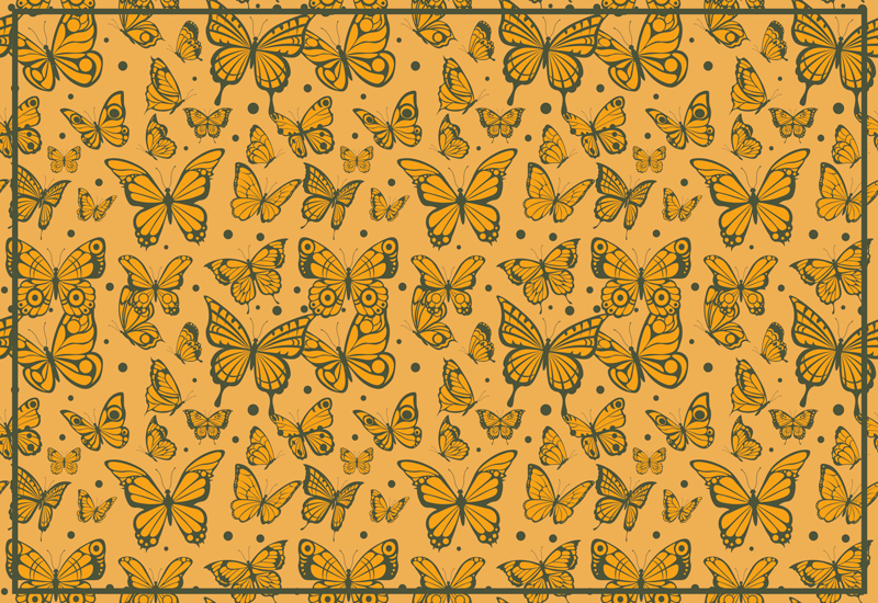 Trendy butterflies pattern animal rug - TenStickers