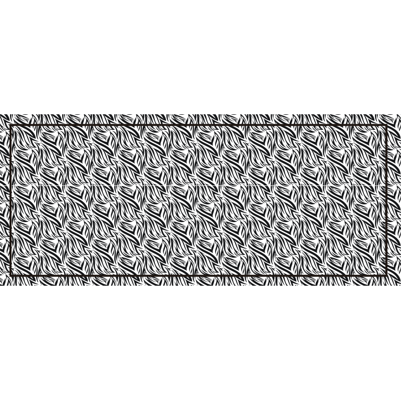 Zebra print pattern vinyl rug - TenStickers