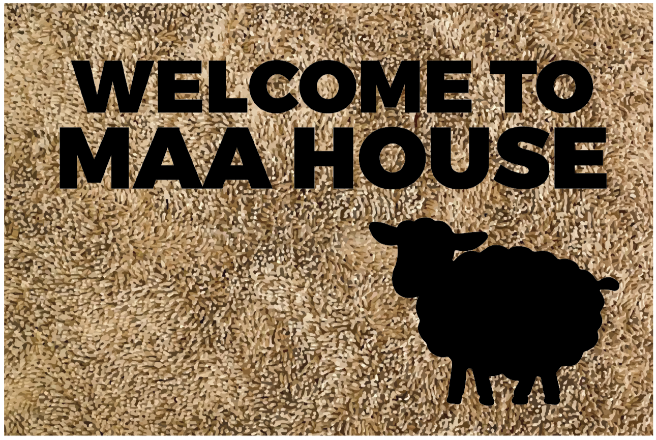 Welcome to maa house custom rug - TenStickers