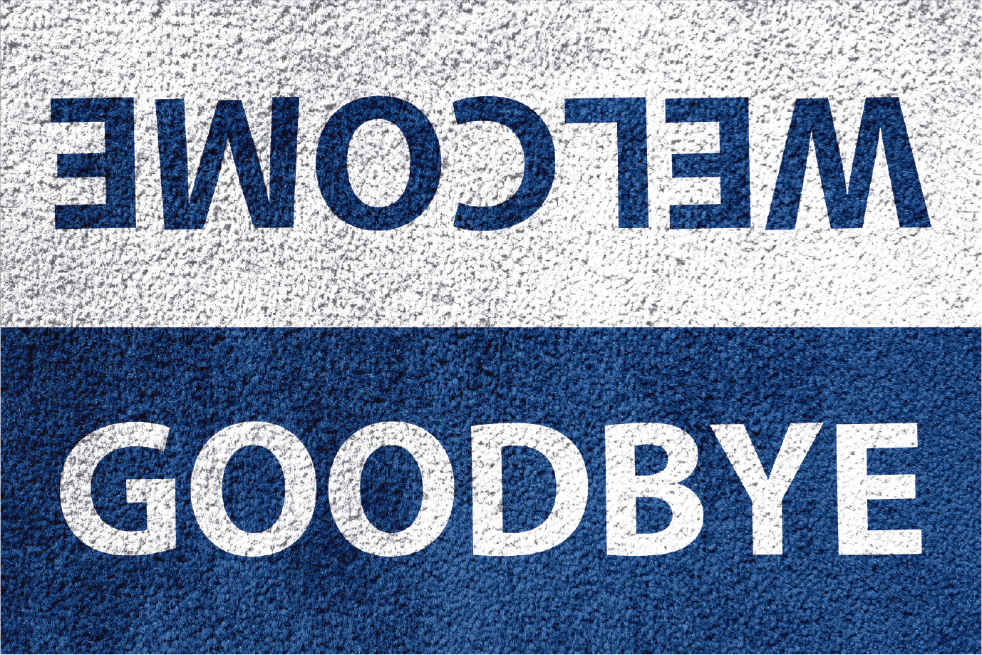 Welcome Goodbye Statement custom vinyl rug - TenStickers