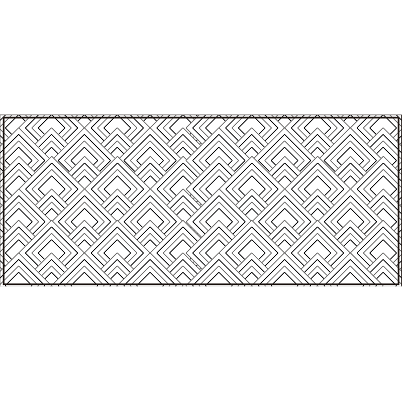Geometric vinyl rug with geometric maze design - TenStickers