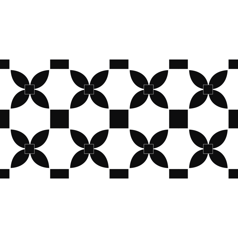 Black printed street tile effect kitchen vinyl rug - TenStickers