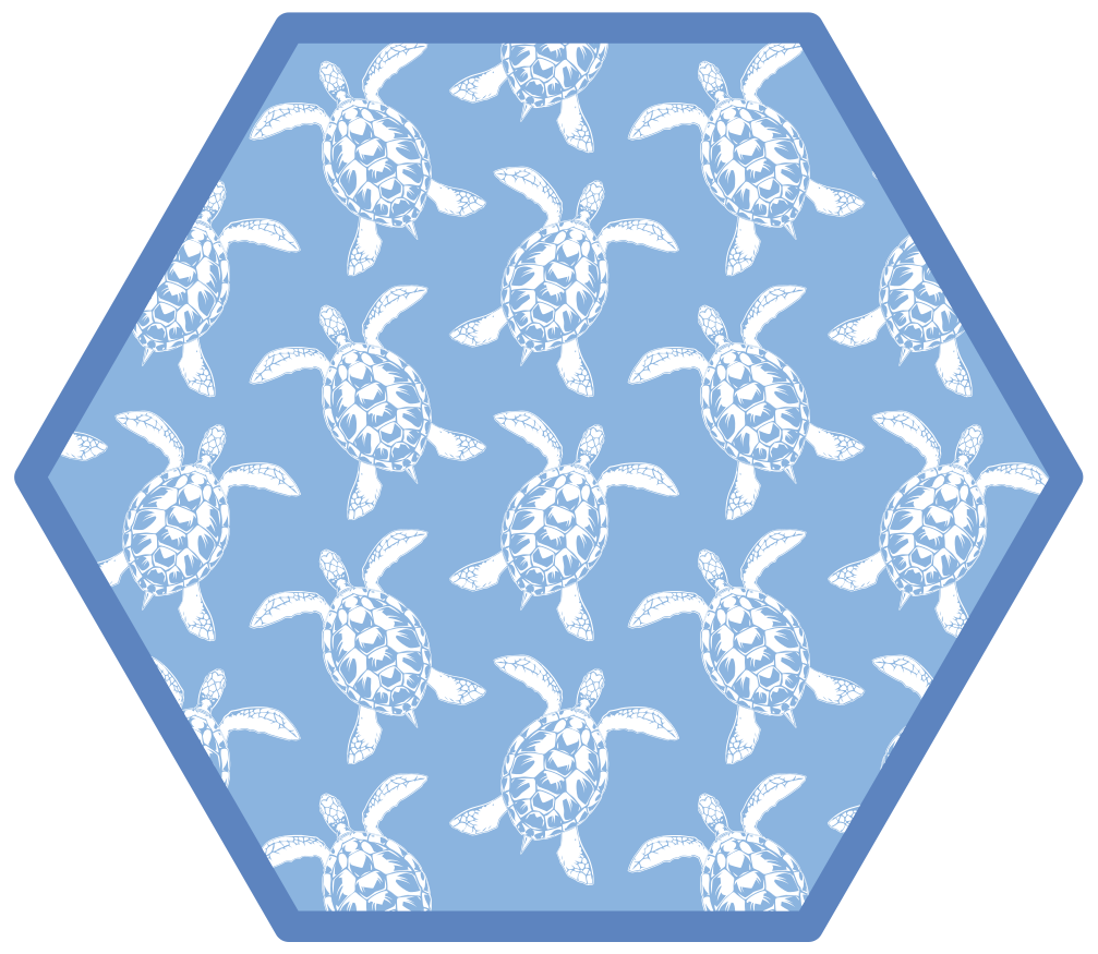 Turtle Pattern bathroom vinyl rug - TenStickers