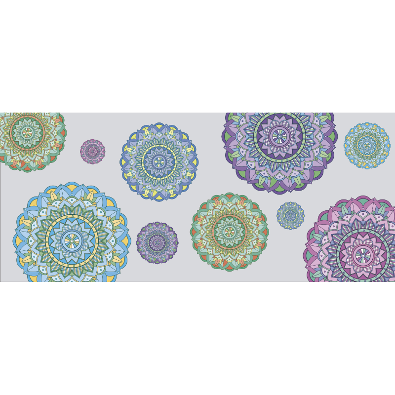 Mandala Circles mandala rug - TenStickers