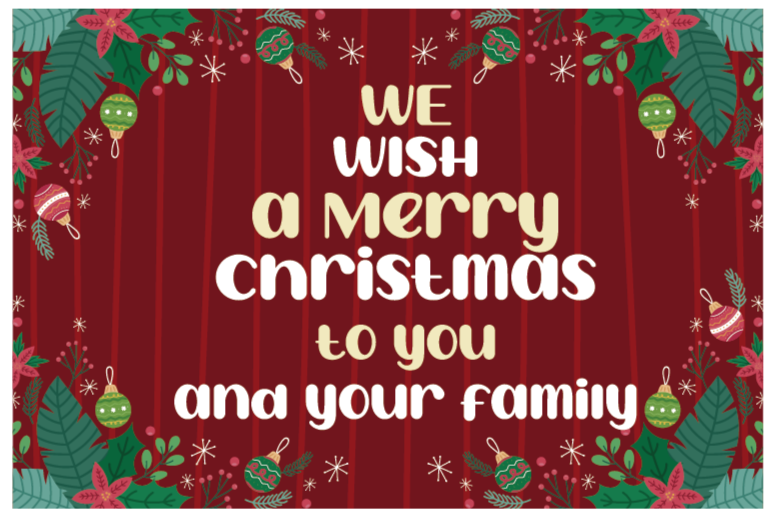 We Wish You a Merry Christmas tree vinyl rug - TenStickers