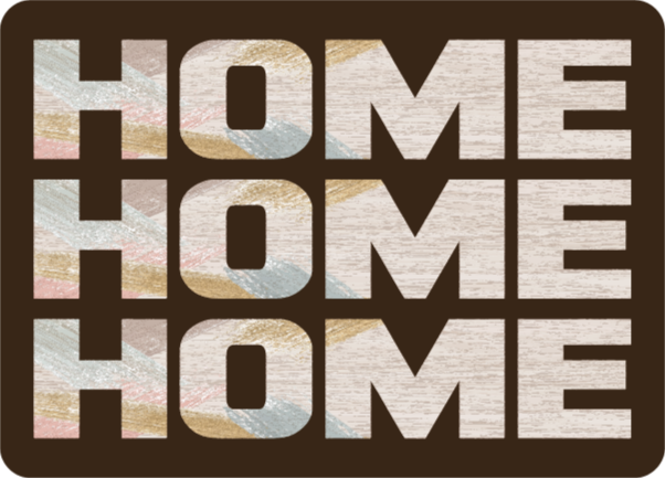 Welcome Home Entryway custom vinyl rug - TenStickers