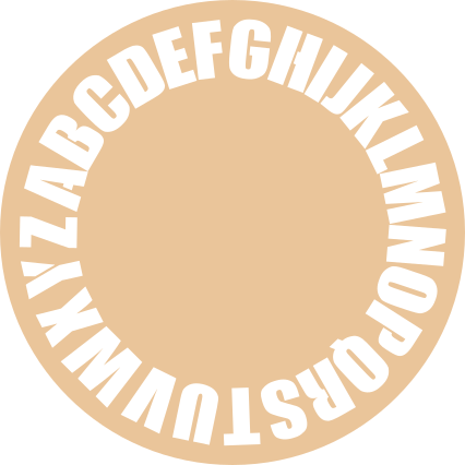 Alphabet vinyl rug in circular design - TenStickers