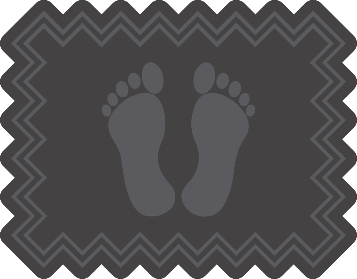 Footprint Bathmat bathroom vinyl rug - TenStickers