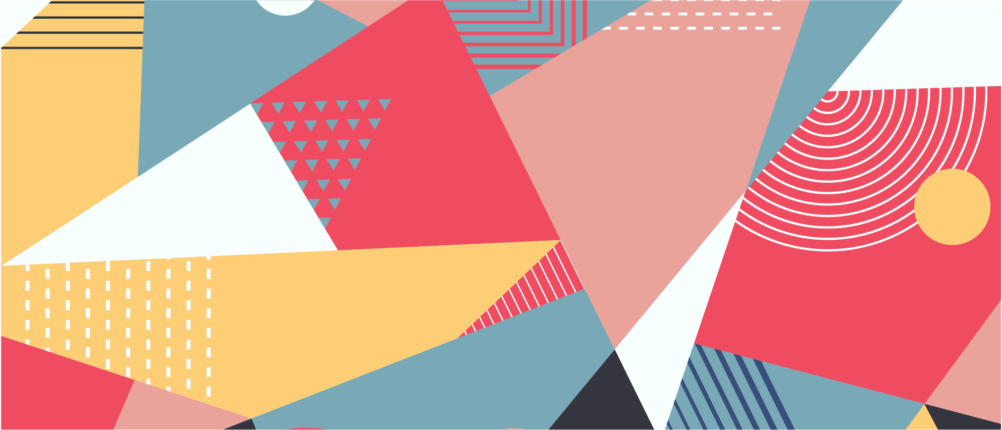 Colorful geometric composition geometric vinyl rug - TenStickers