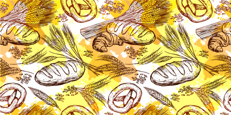 Bakery-Themed Design vintage rug - TenStickers