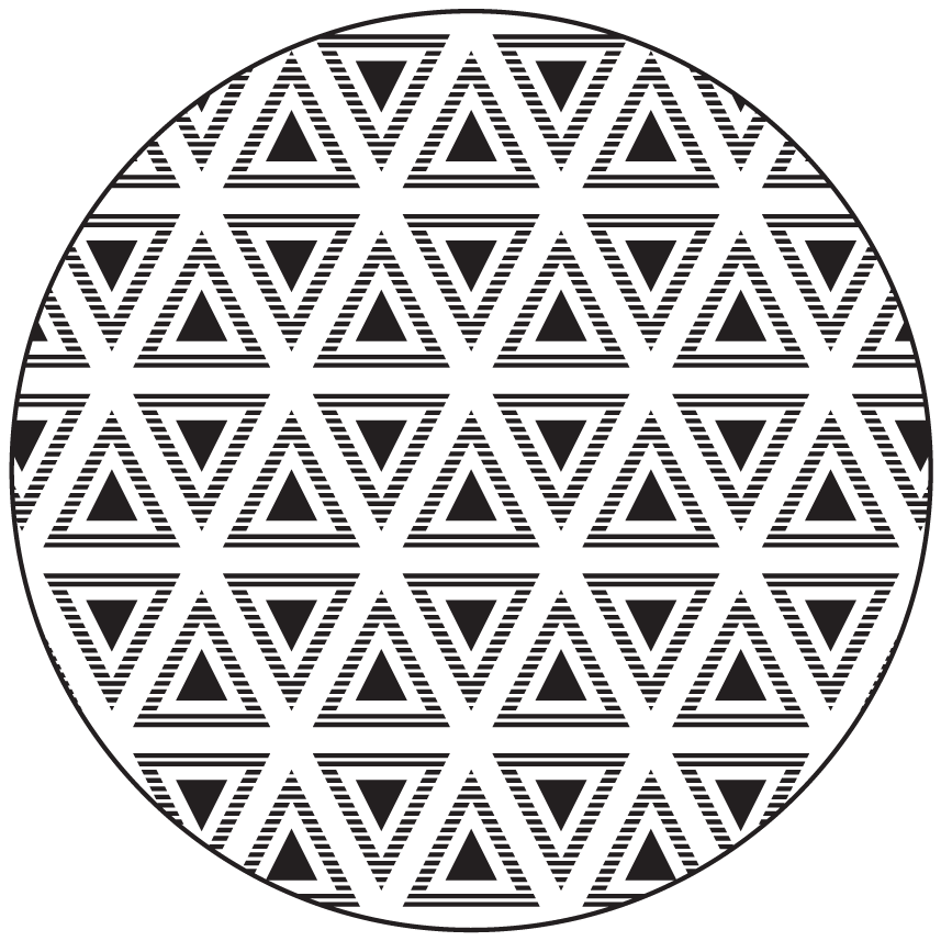 Geometric vinyl rug in triangular composition - TenStickers