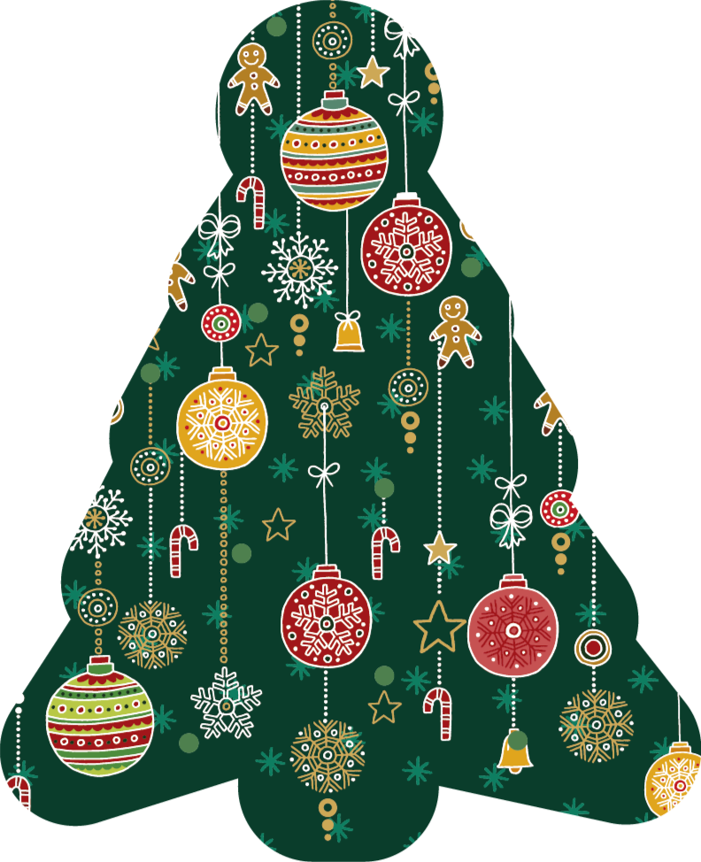 Hanging Christmas ornaments Christmas tree mat - TenStickers