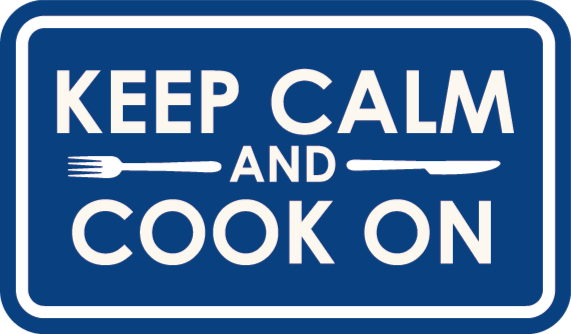 Keep Calm Cook custom vinyl rug - TenStickers