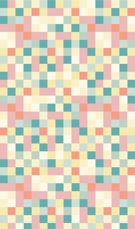 Multicolor Grid stripes vinyl rug - TenStickers