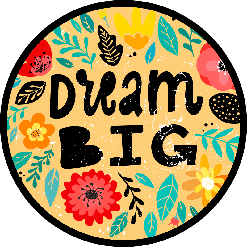 Dream big custom vinyl rug - TenStickers