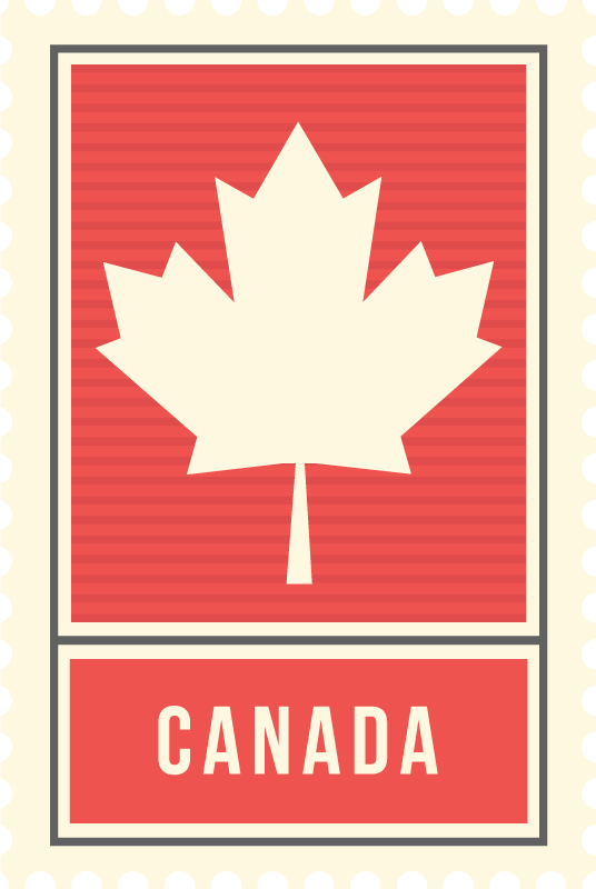 Canada Maple Leaf vintage vinyl rug - TenStickers