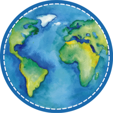 Round rug carpet the earth world map rug - TenStickers
