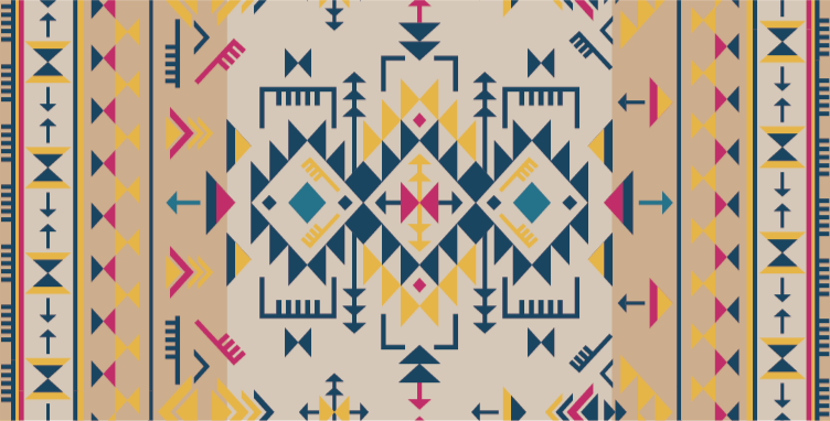 Geometric vinyl rug geometric patterned decor - TenStickers