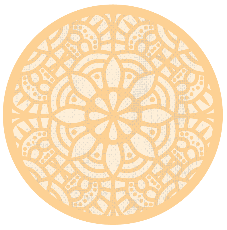 Beige circle vinyl rug nordic rug - TenStickers