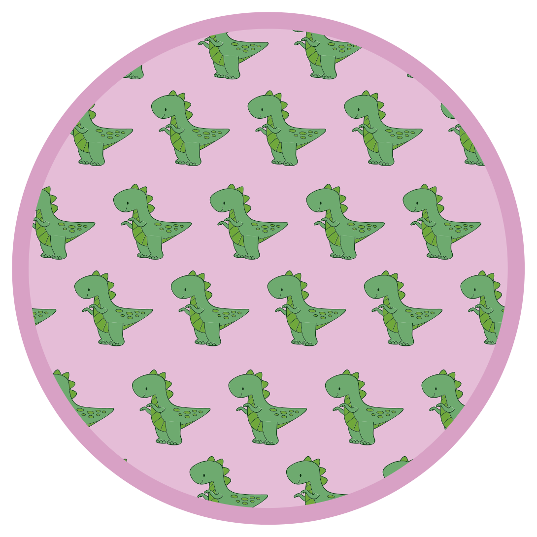 little dinosaurs on pink  kids vinyl rug - TenStickers
