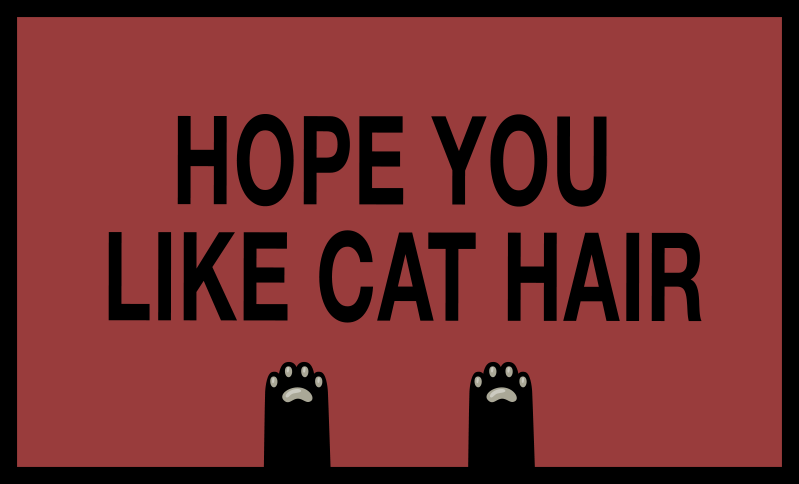 Hope you like cat hair custom vinyl rug - TenStickers