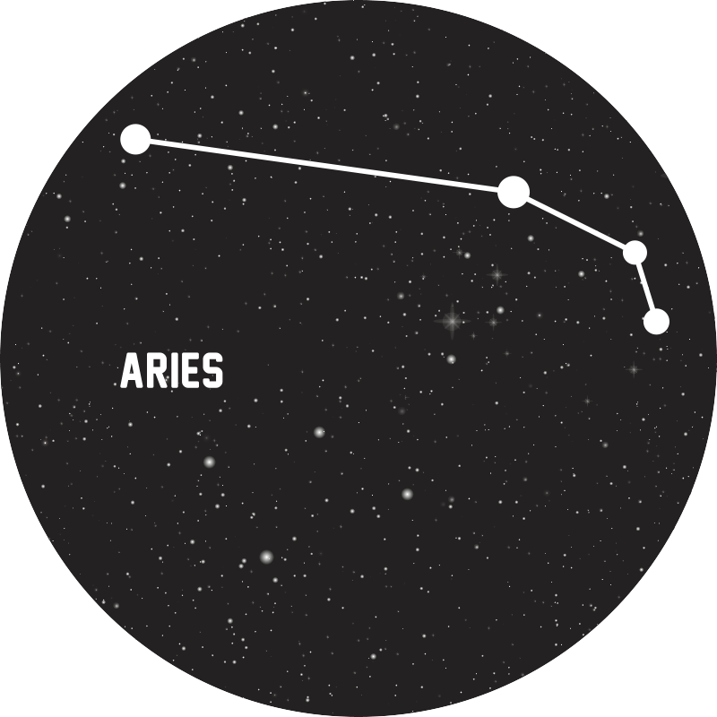 Zodiac sign Aries modern rug - TenStickers