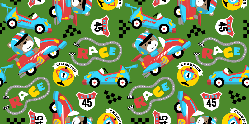 Playful Racing Circuit vinyl rug - TenStickers
